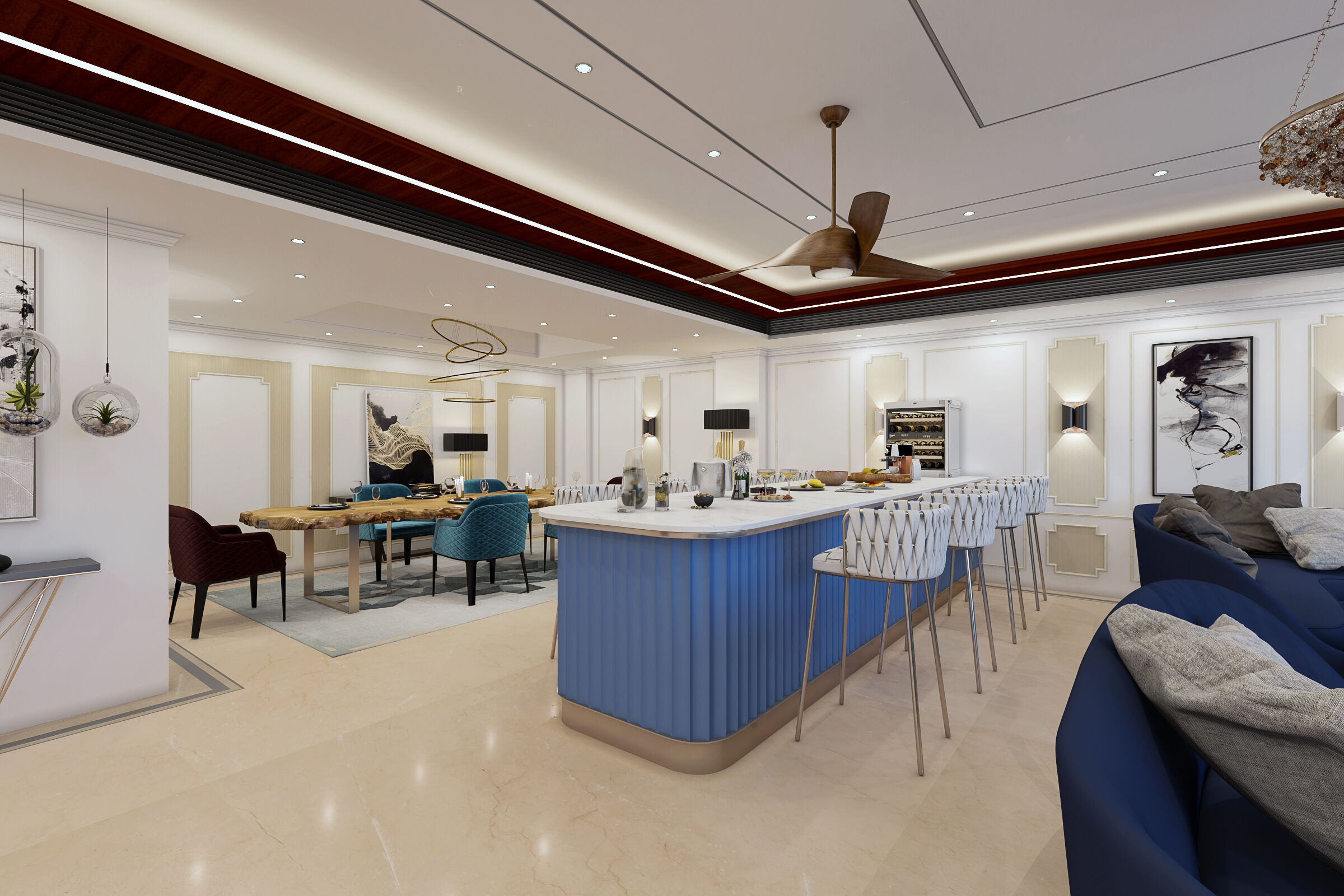 Dining Area Interior Designs in gurgaon - ACad Studio