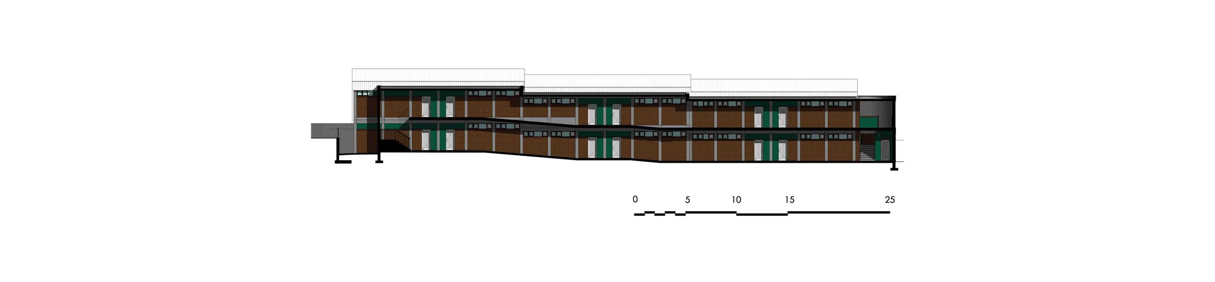 Section through Block E