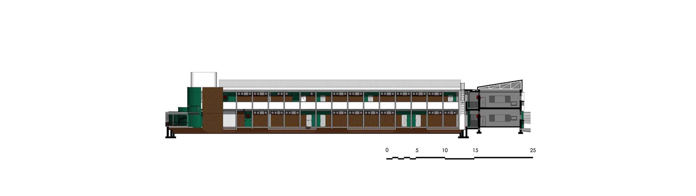 North West Sectional Elevation (Block D)
