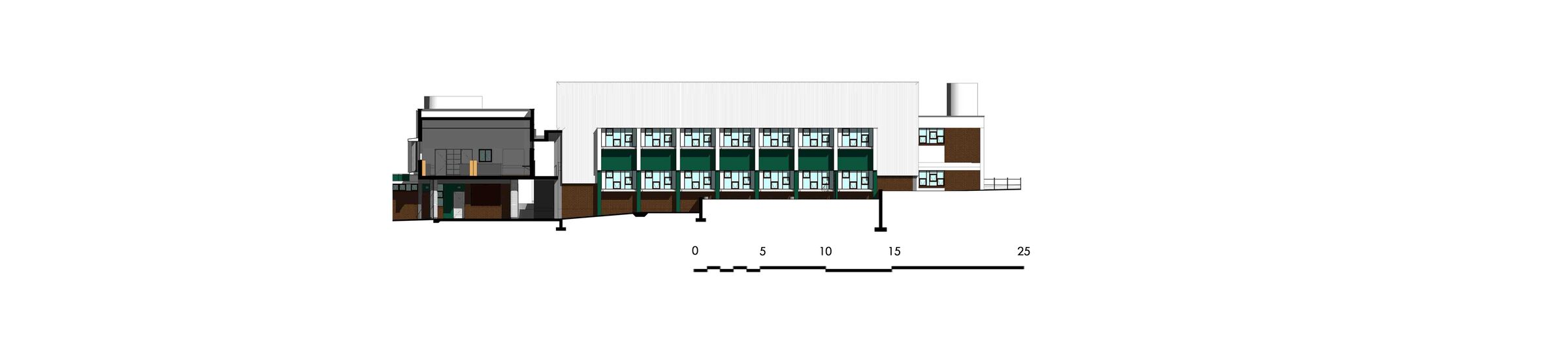 South West Sectional Elevation (Block C)