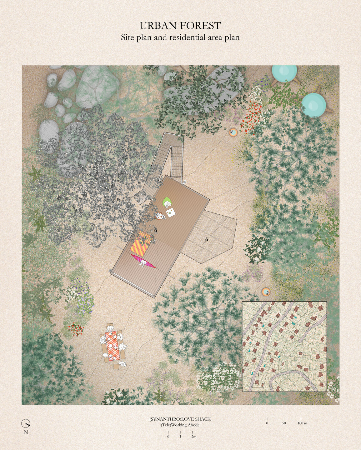 Urban Forest. Site plan and residential area plan
