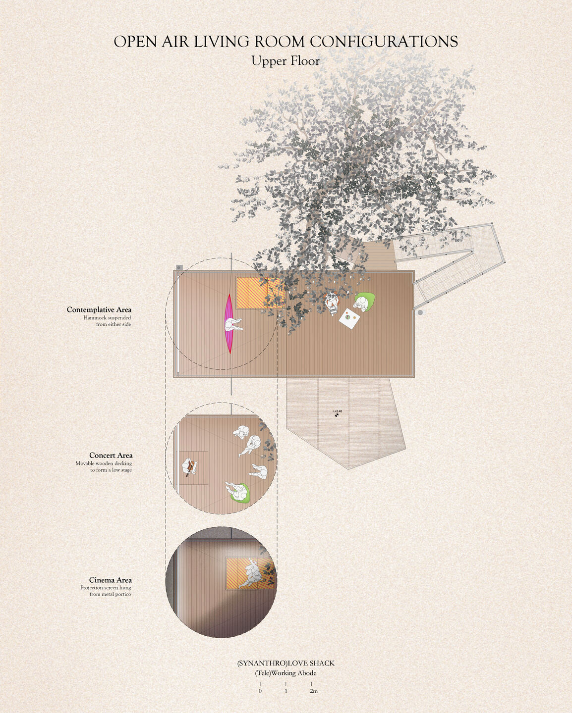 Open Air Living Room Configurations. Upper Floor