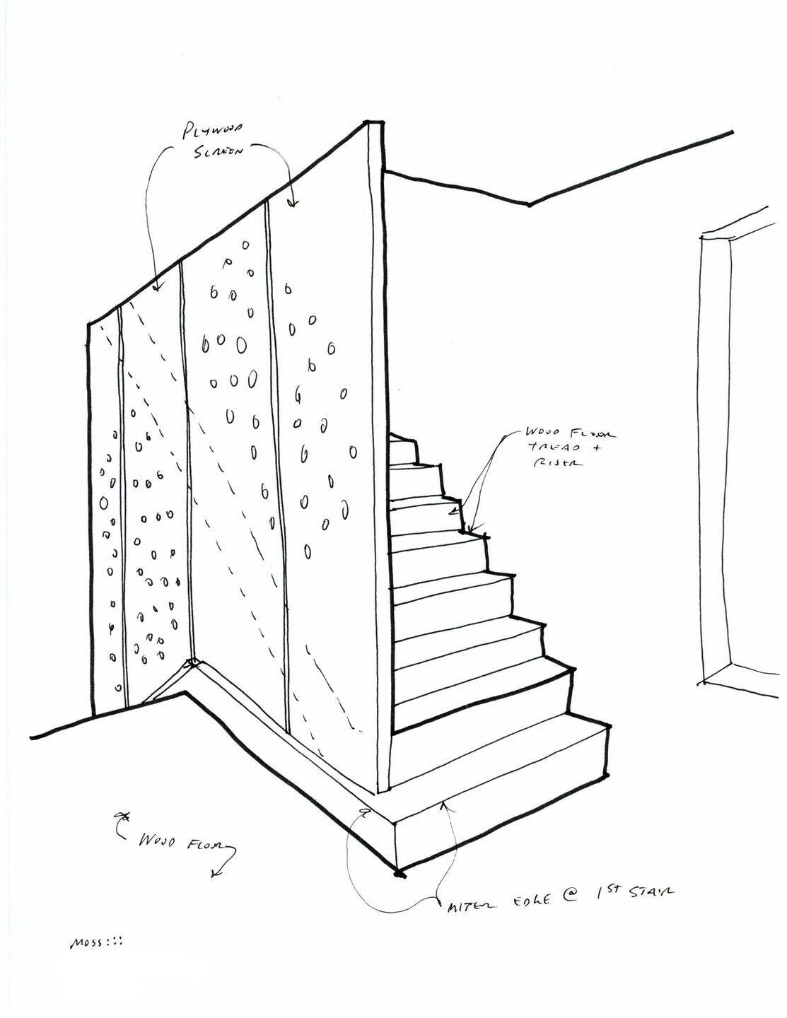 Richmond House | Interior Stair Sketch