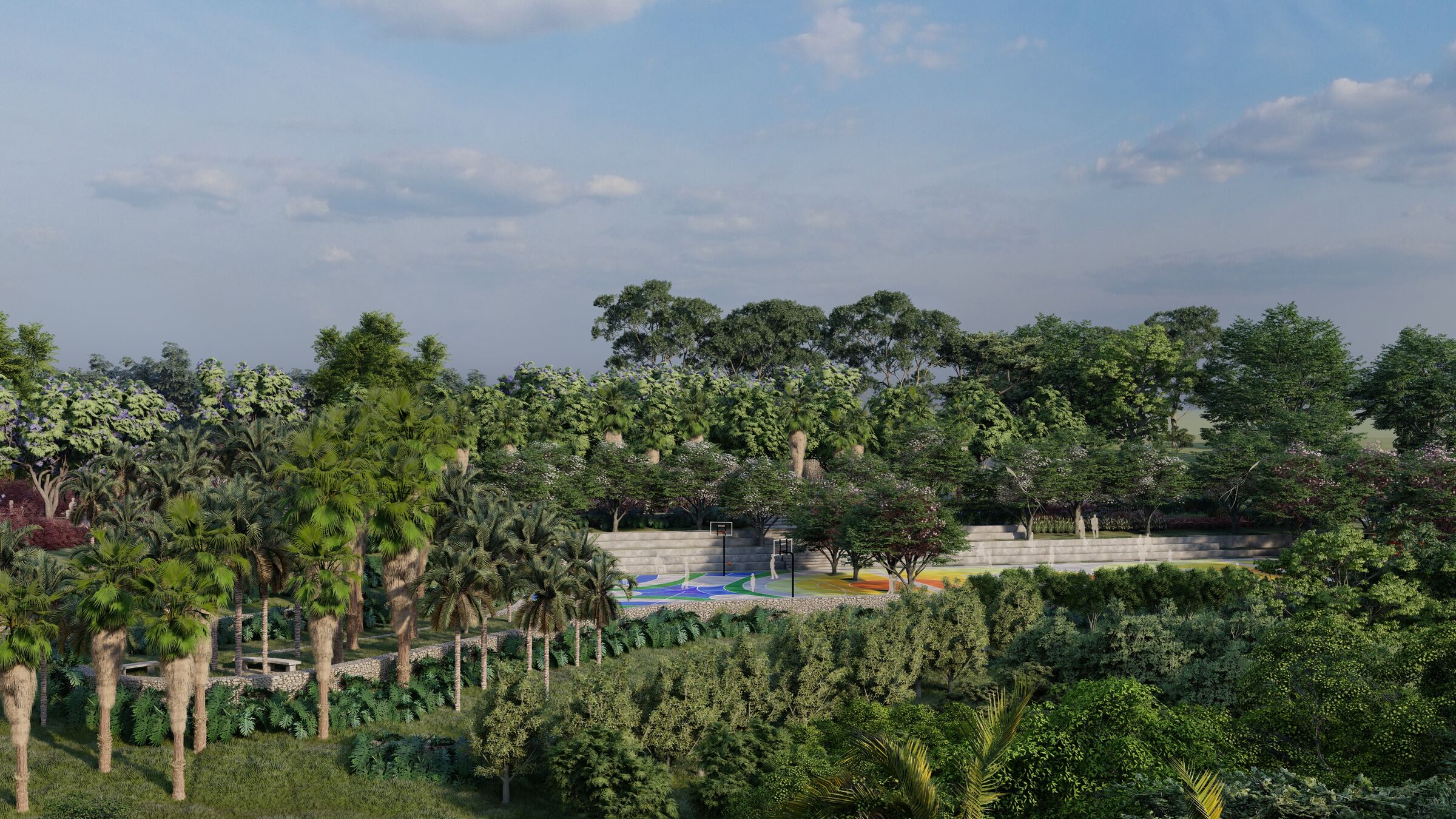 View of the orchard