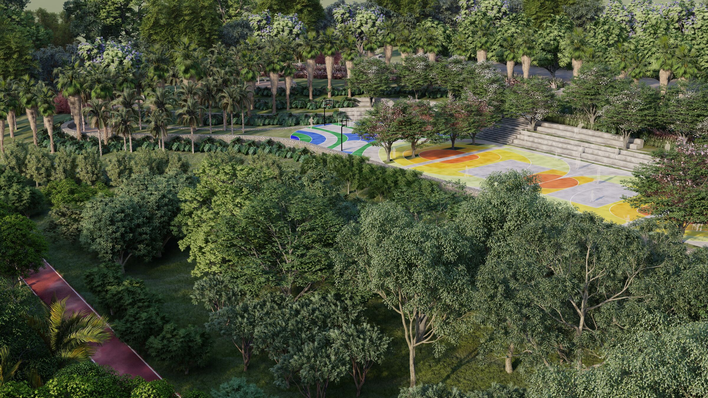 View of the orchard