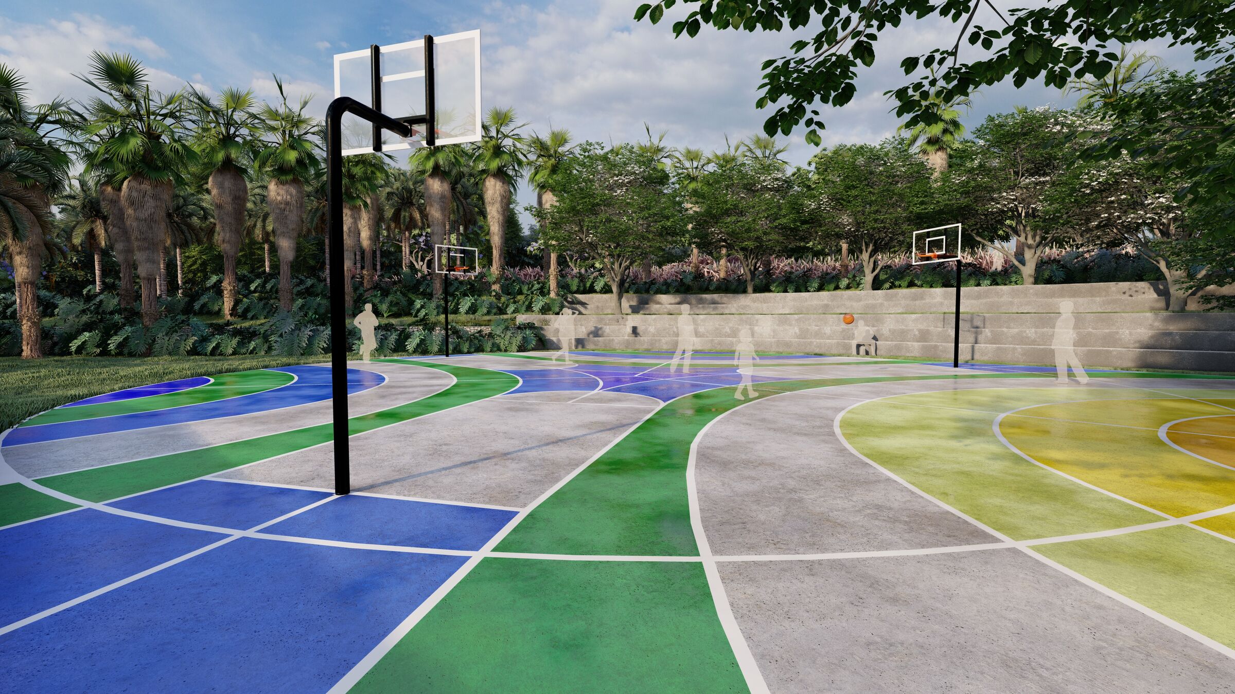 Street basketball court