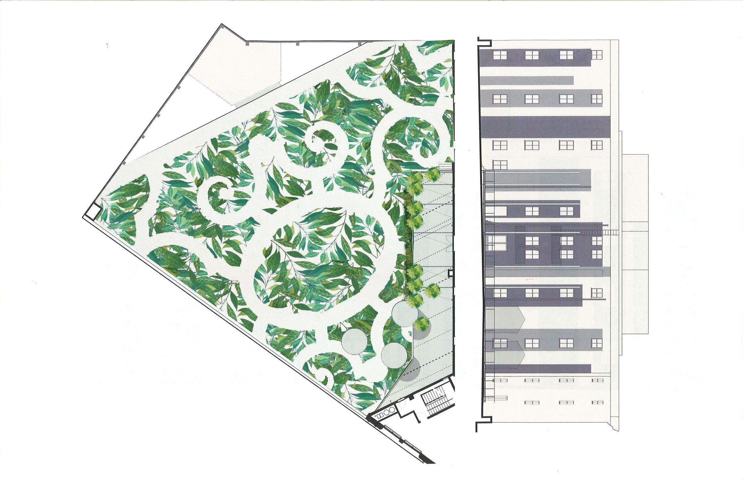 Using CAD technology, Surfacedesign adapted a portion of the Orangerie’s design, then proportioned and positioned it for maximum impact on the Warfield’s roof.