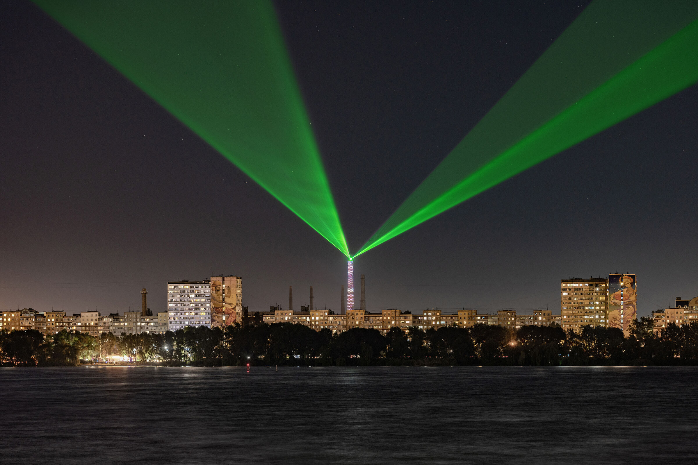 Gallery of Light Art Installation Dnipro Light Flowers Expolight