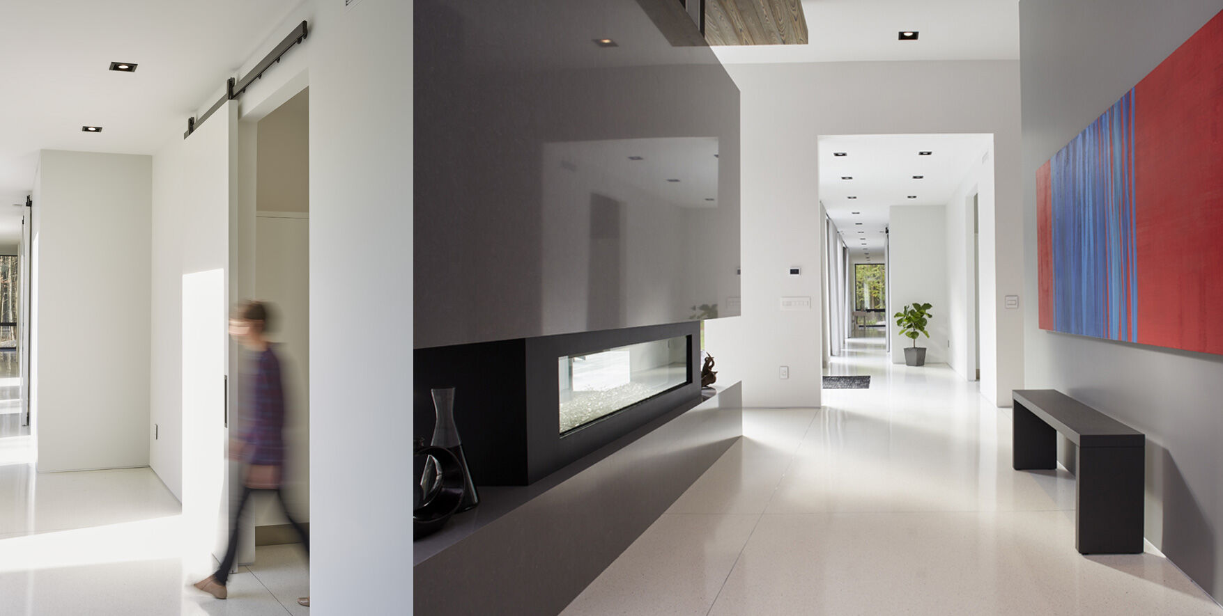 The Modern Interior of the Woodland House