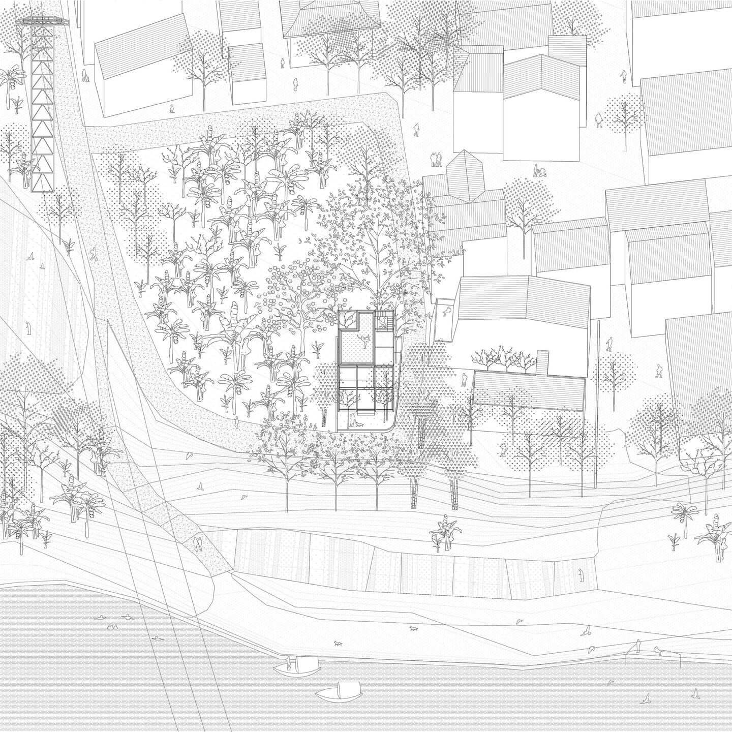 Axonometric site plan