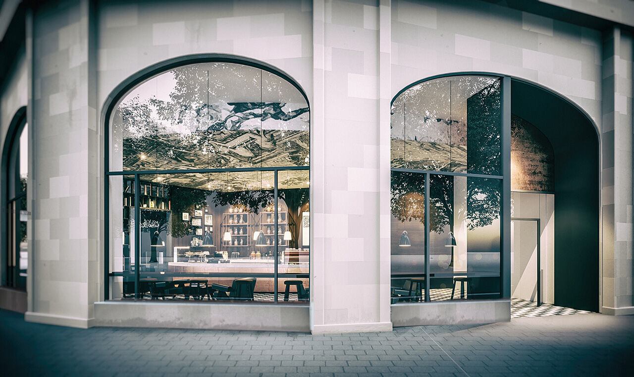 Exterior view of the Cafe