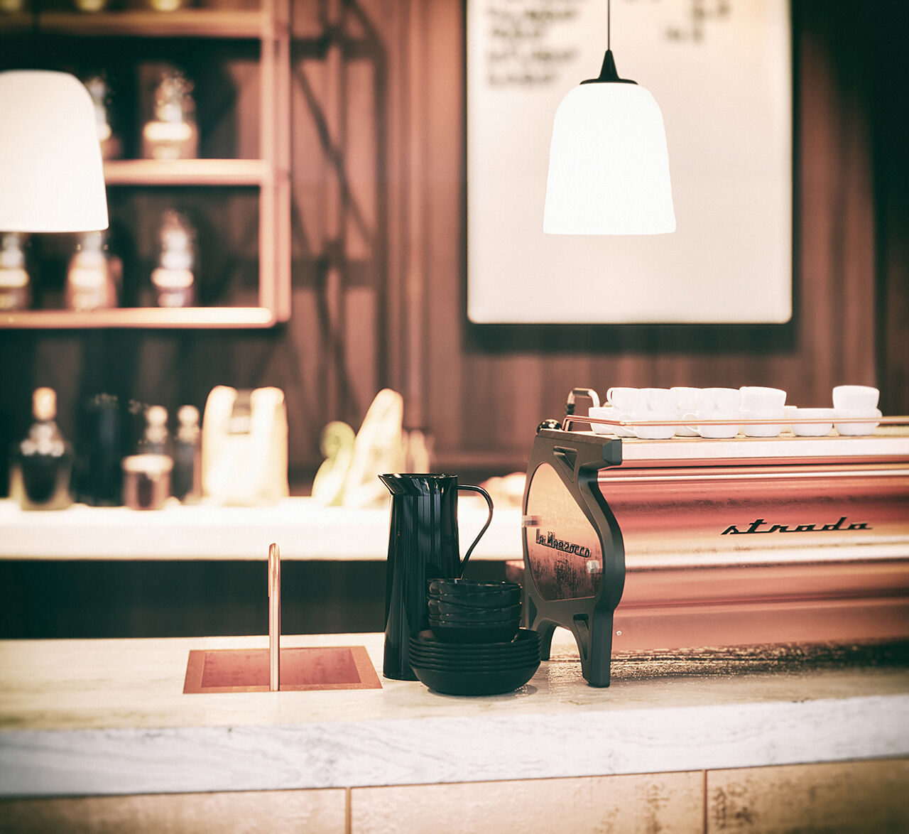 Coffee bar coffee machine