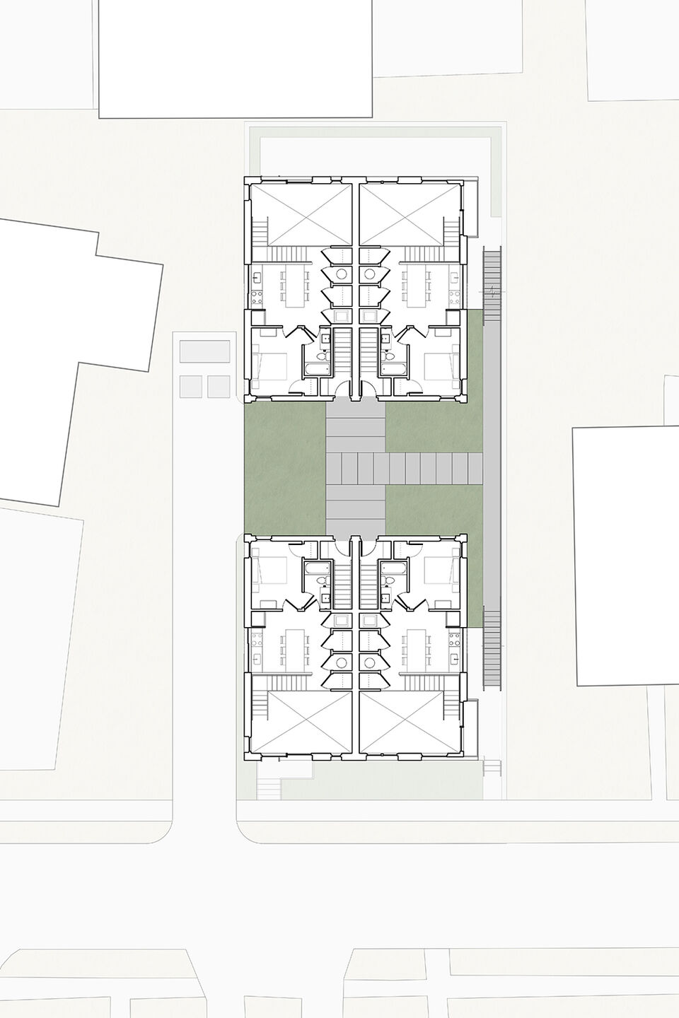 courtyard level / lower unit sleeping