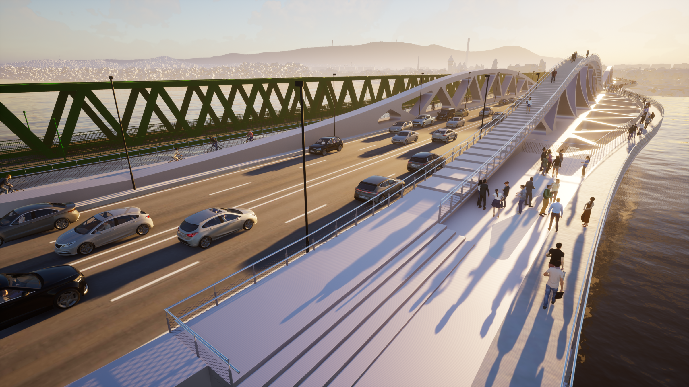 The 'empty' bridge - with 2x2 lanes