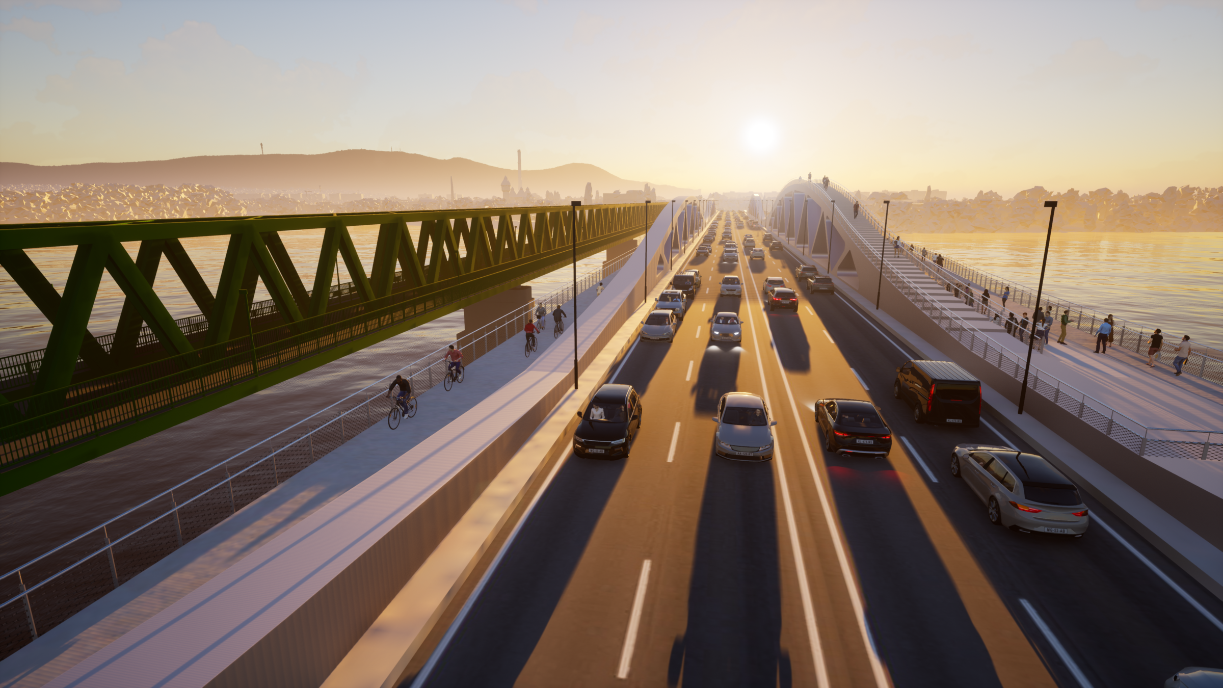 The 'empty' bridge - with 2x2 lanes