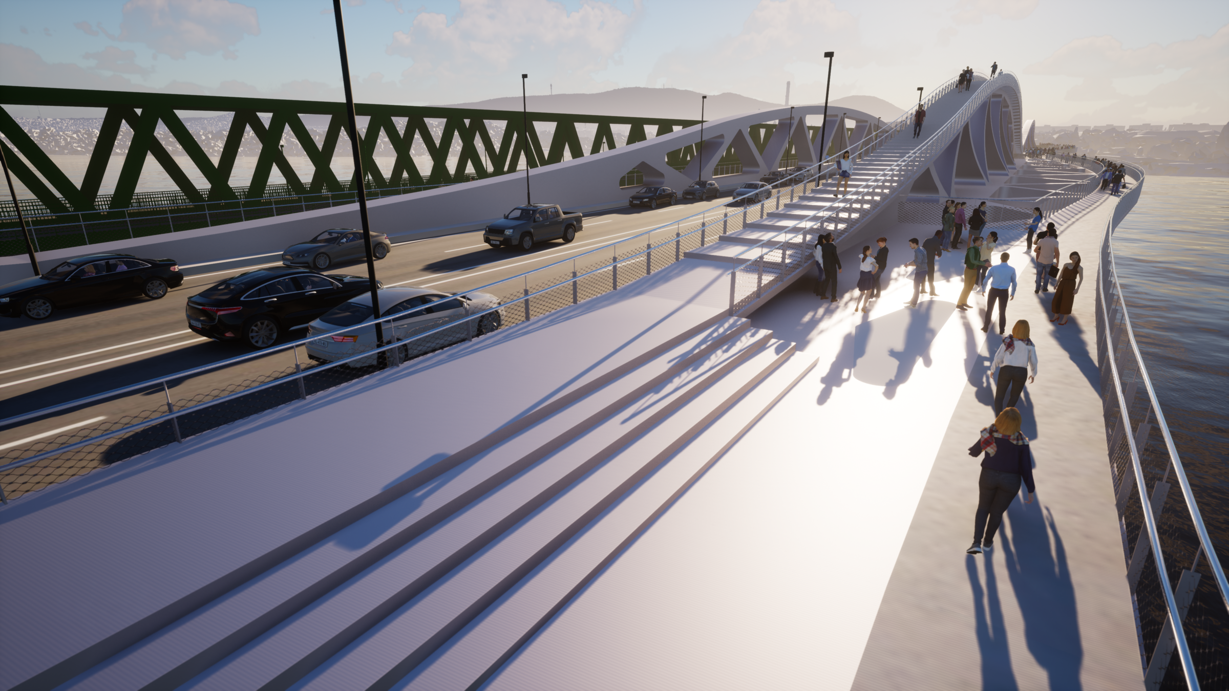 The 'empty' bridge - with 2x2 lanes