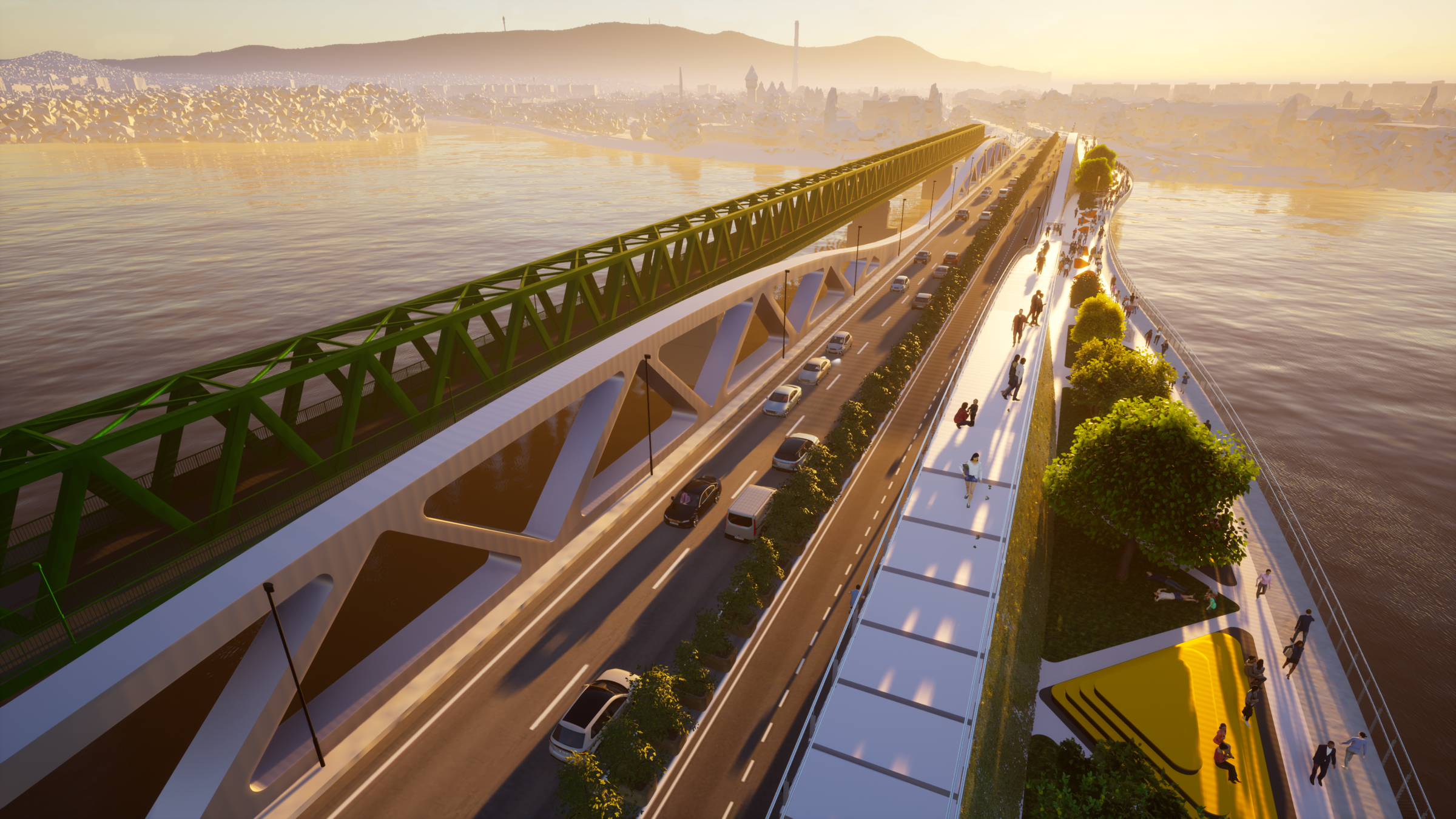 The 'different functions' bridge - rooftop