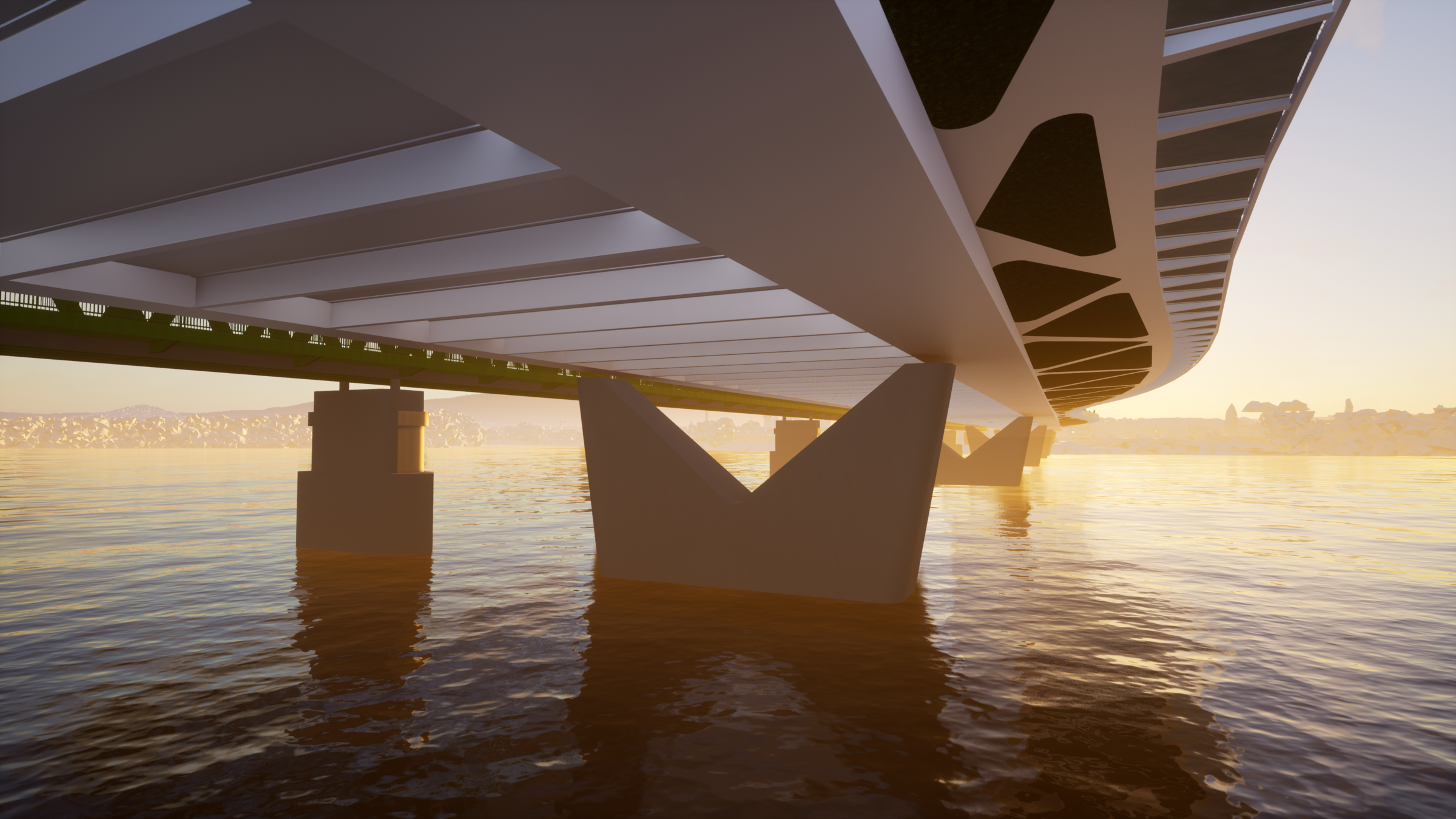 The river bed piers