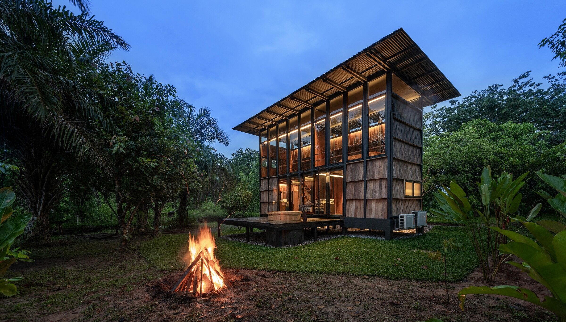 Cabin of Human Expression by SHER MAKER experiments with wood panels and shou-sugi ban techniques - Vimarsana News