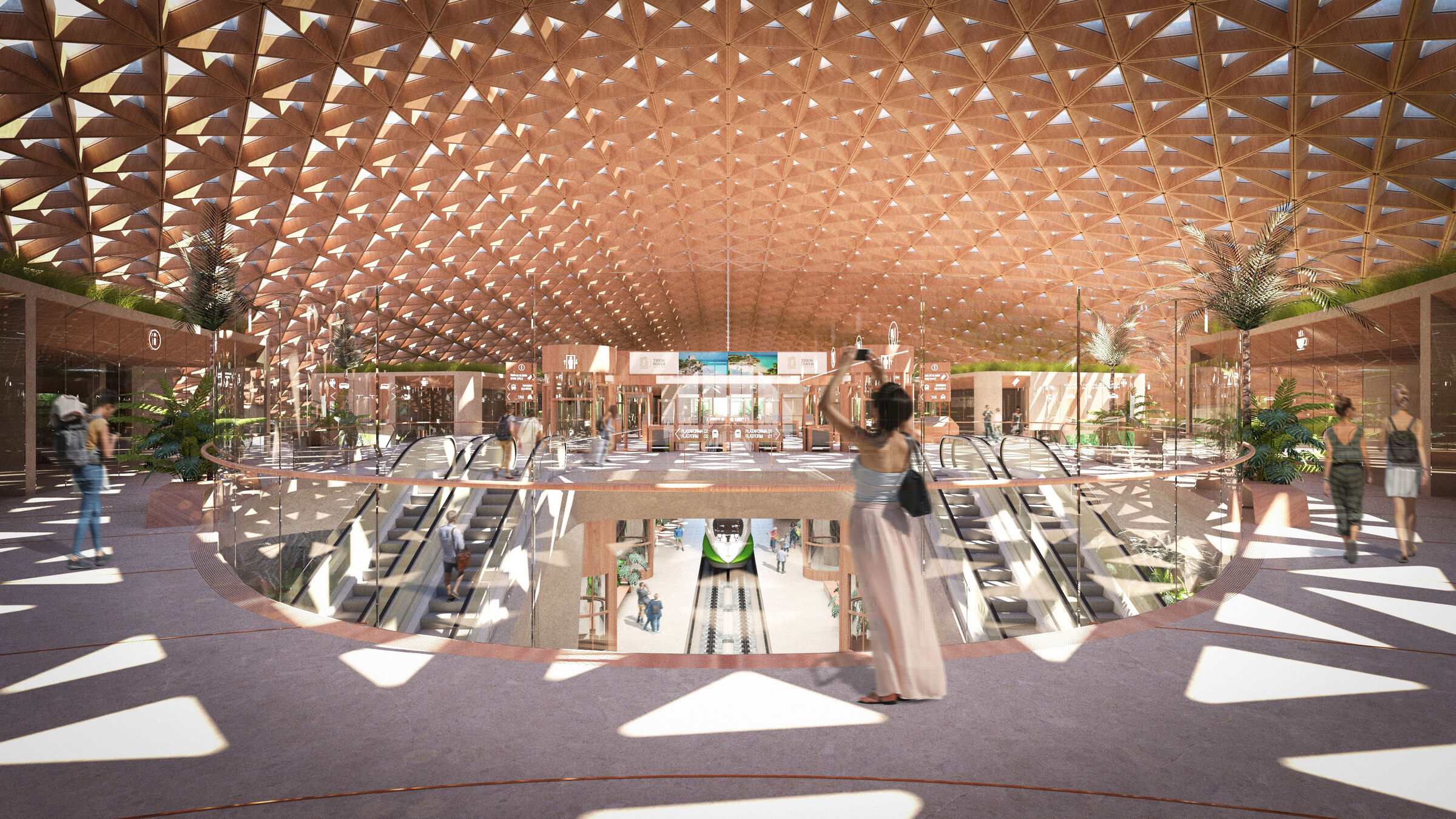 View of the Roof Structure from the Main Vestibule Area