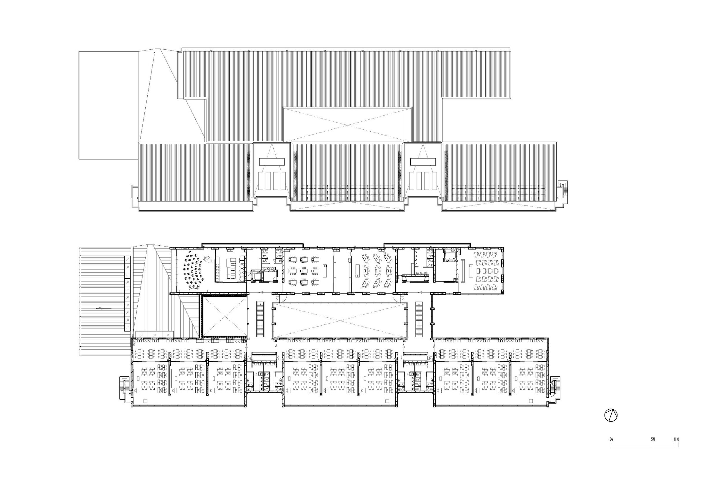 Roof & 3F Ground plan