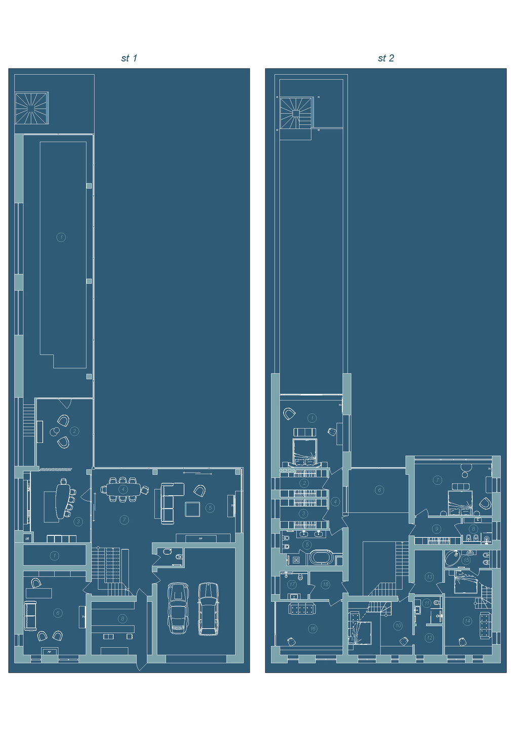1 & 2 floor plan