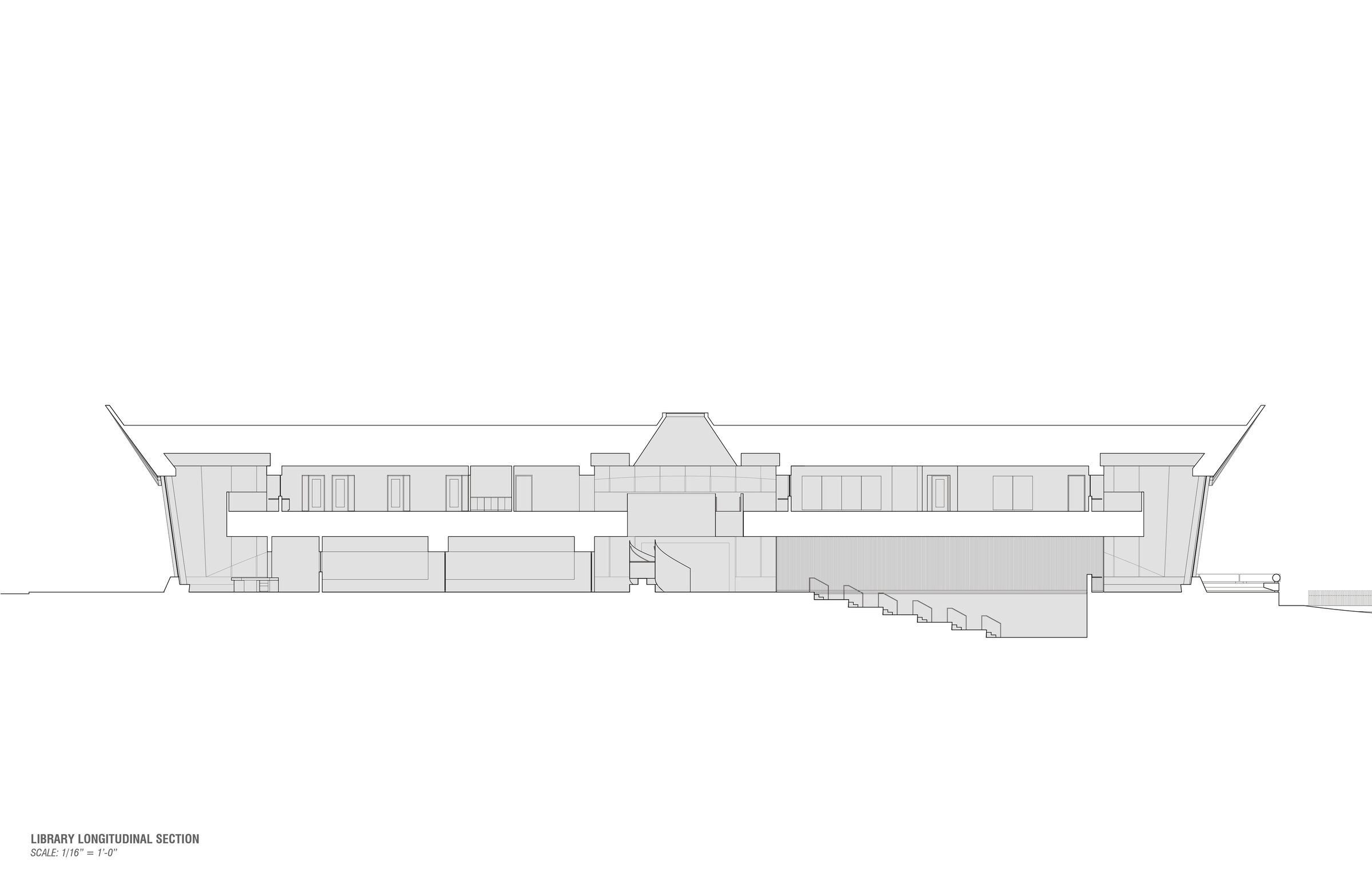 Winter Park Library Longitudinal Section
