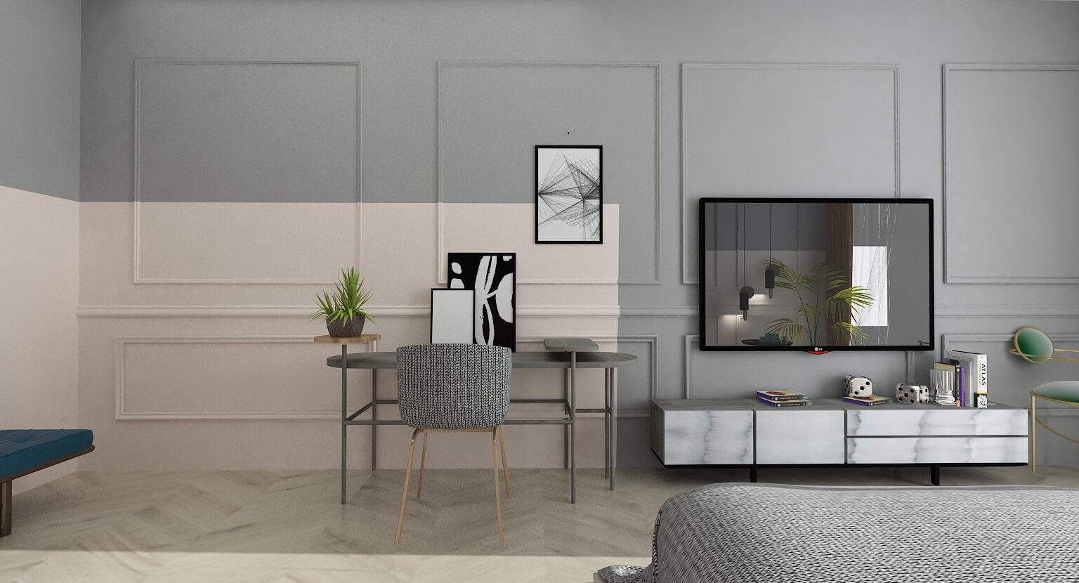 Teenage girl bedroom render