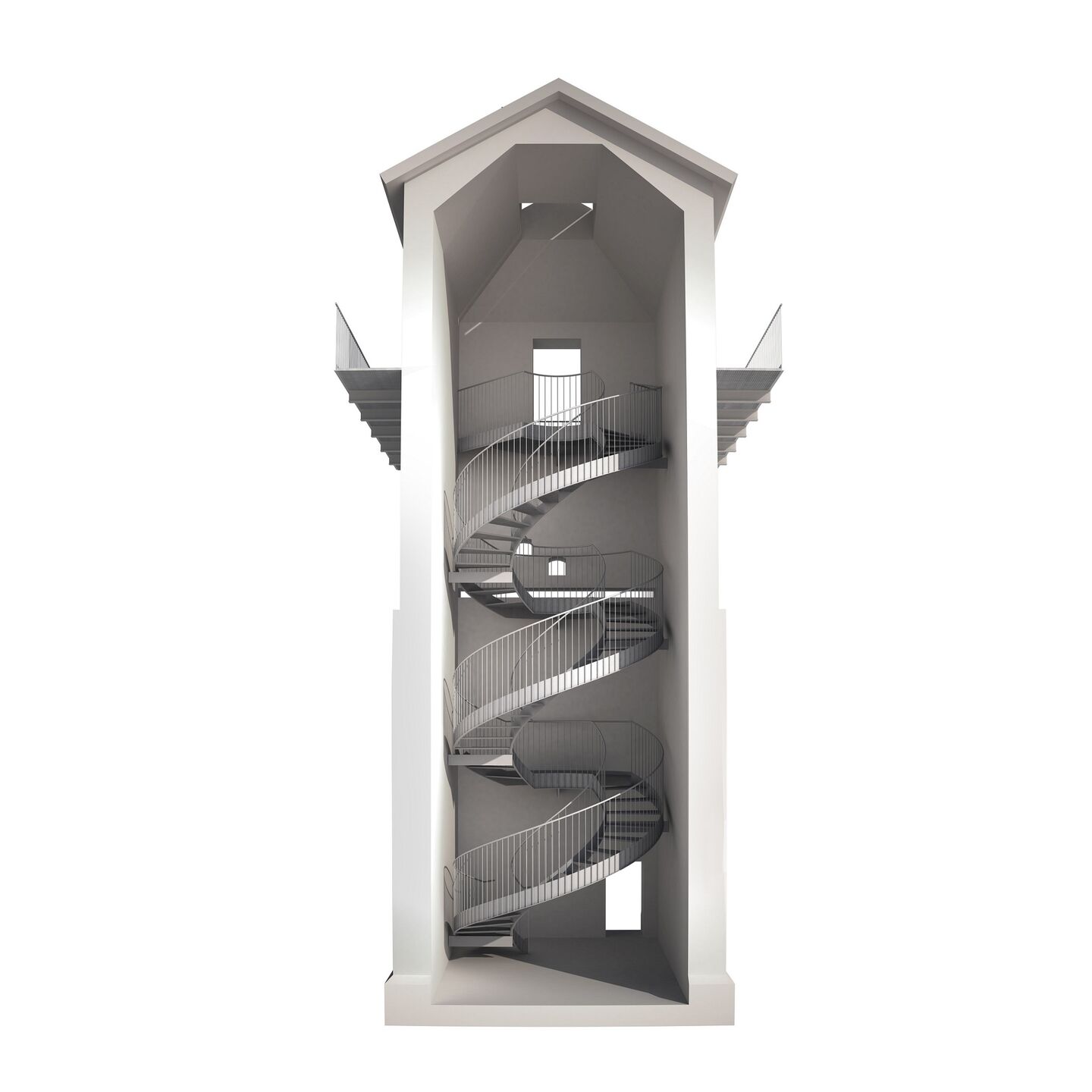 Cross-section through the viewing tower.