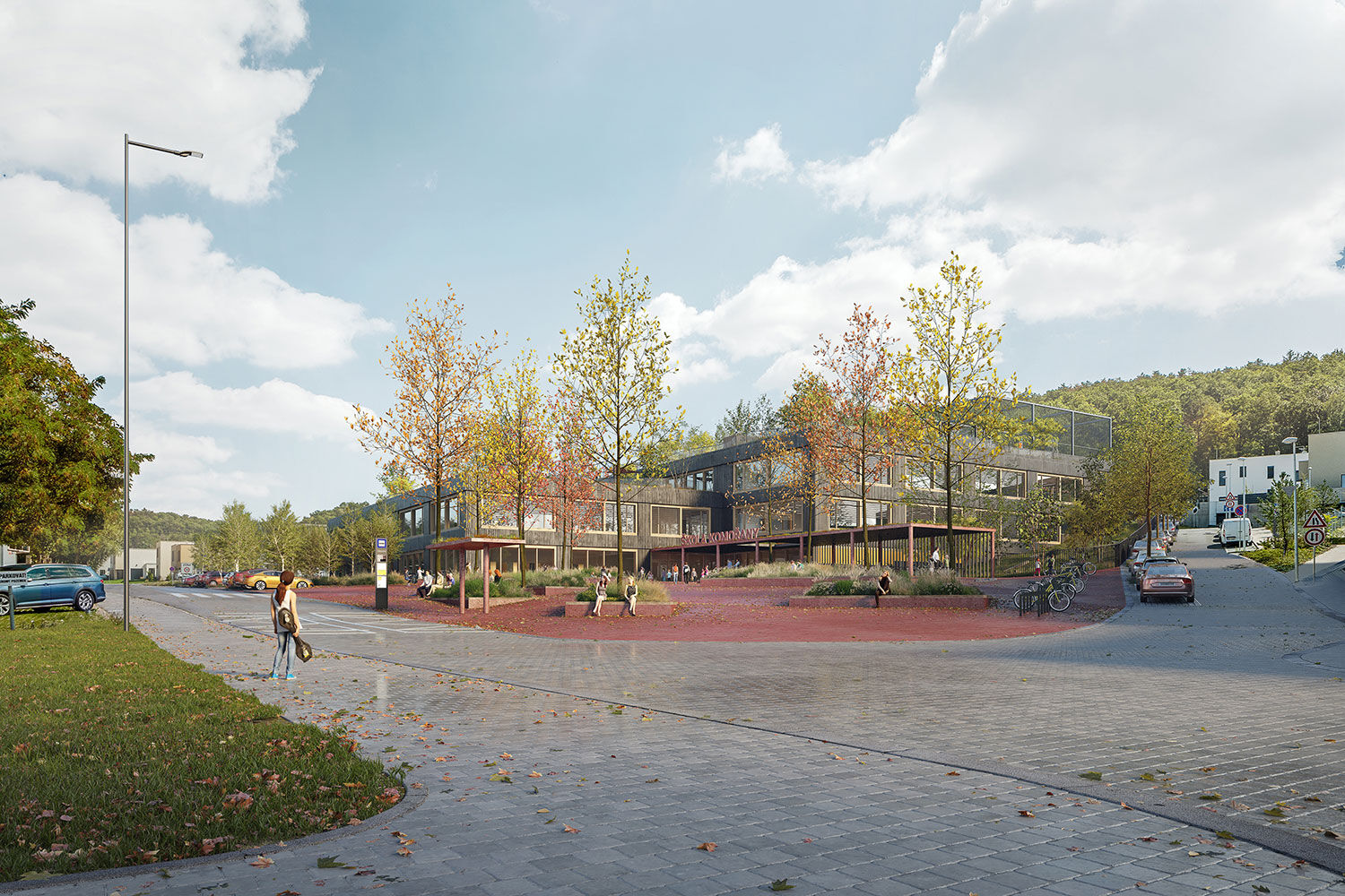 Public space front of the entrance