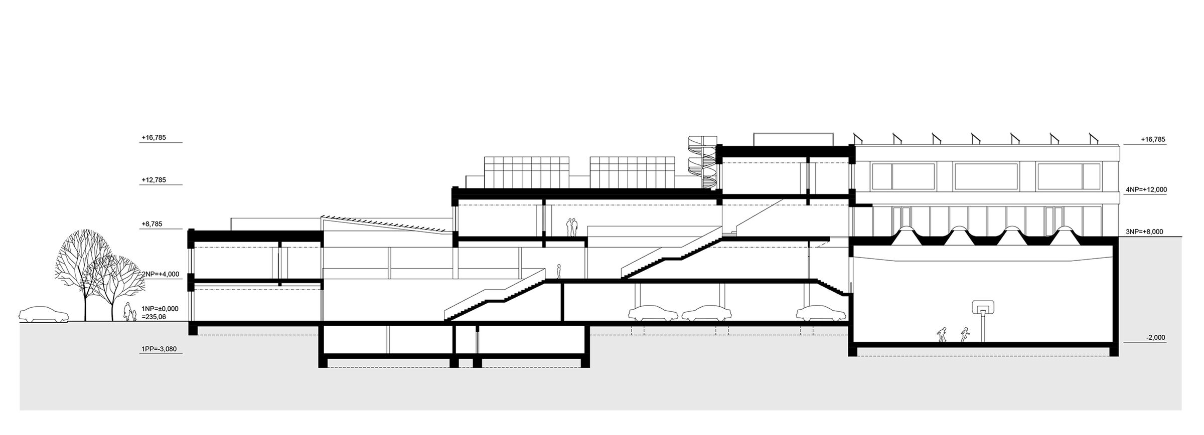 Horizontal section BB