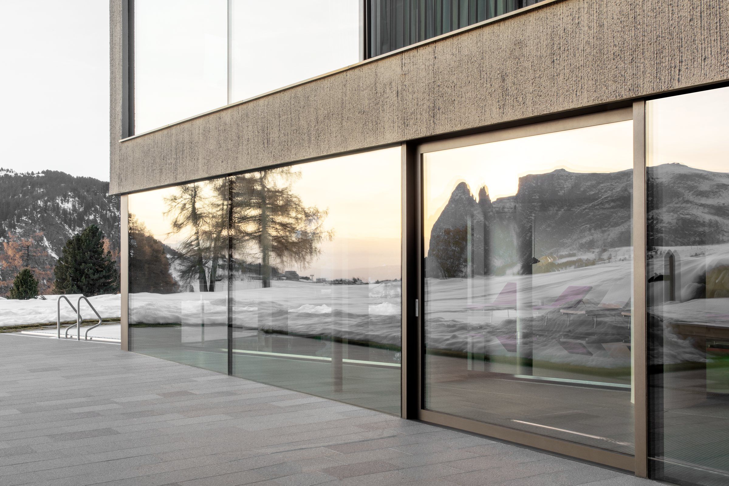 Exterior space of the swimming pool area