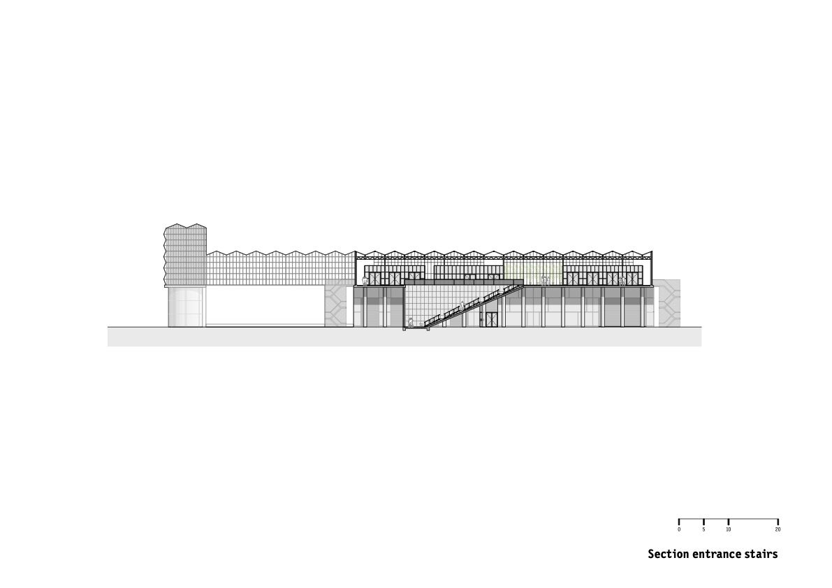 Section entrance stairs