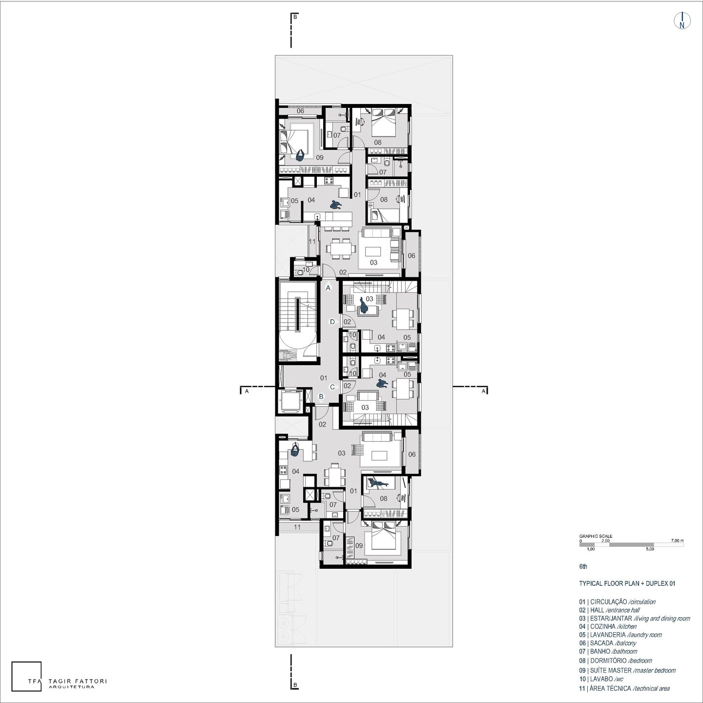 6TH TYPICAL FLOOR PLAN + DUPLEX 01