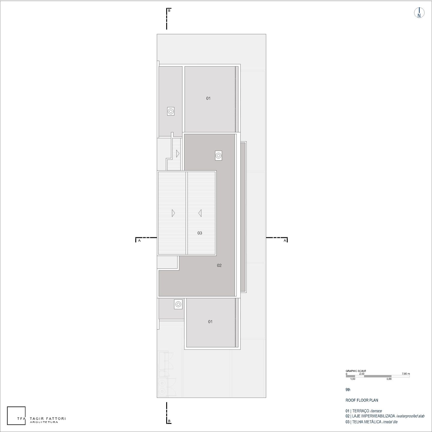 9TH ROOF FLOOR PLAN