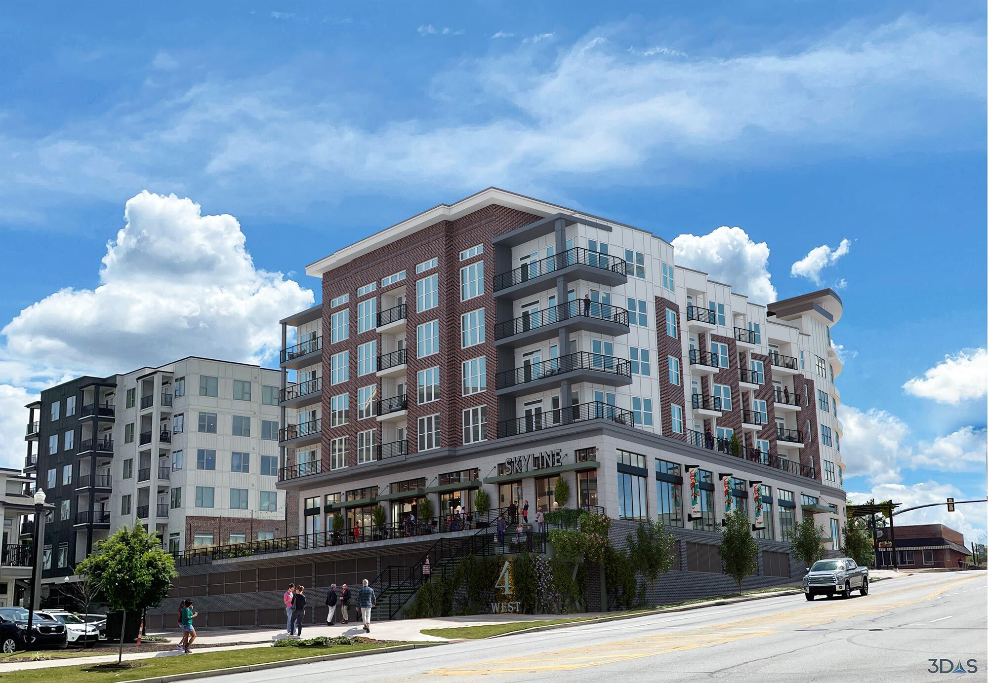 4 West View 1: 3D Rendering