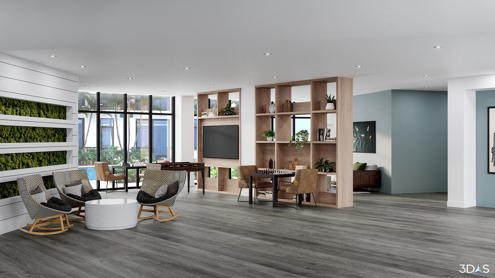 Aqua Lounge 3D Rendering