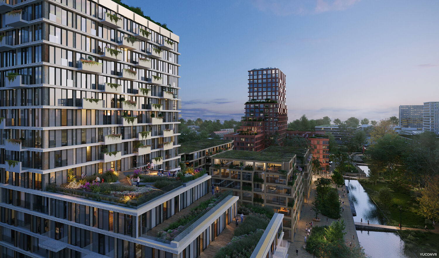 Collective roof gardens stimulate encounters between residents