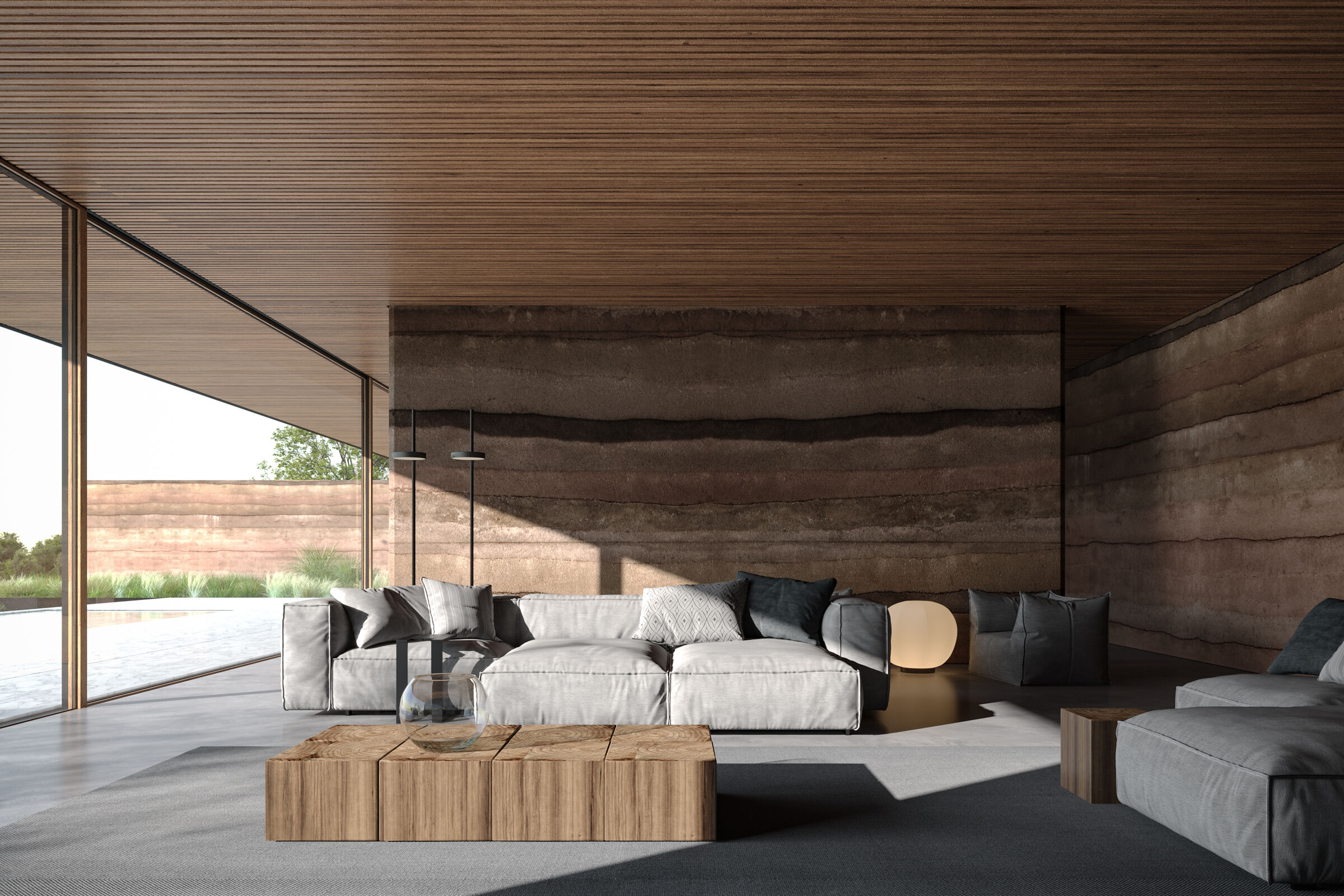 Living are with panoramic view