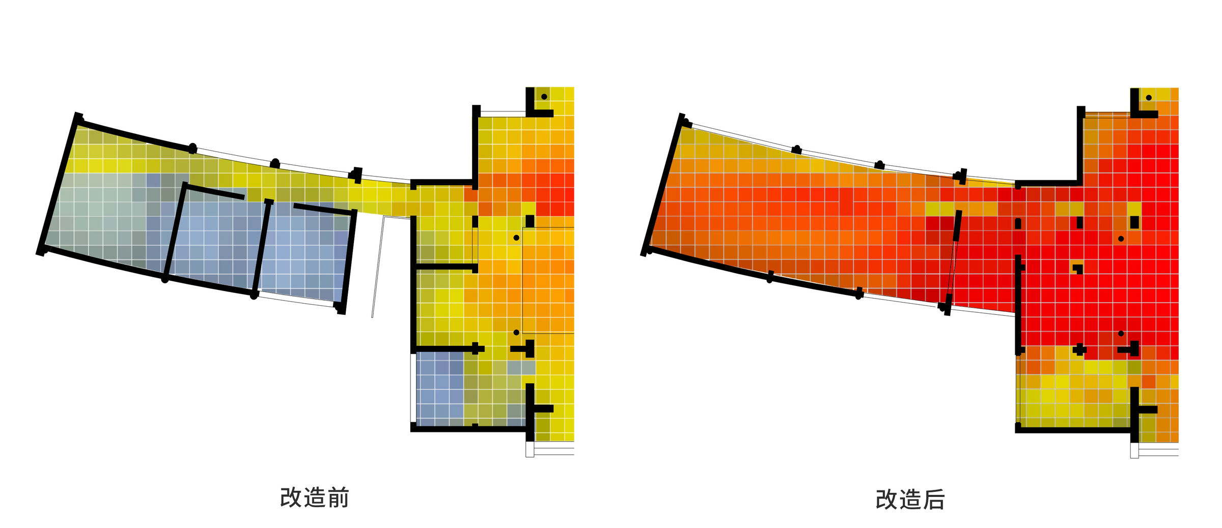 Visual accessibility calculation comparison