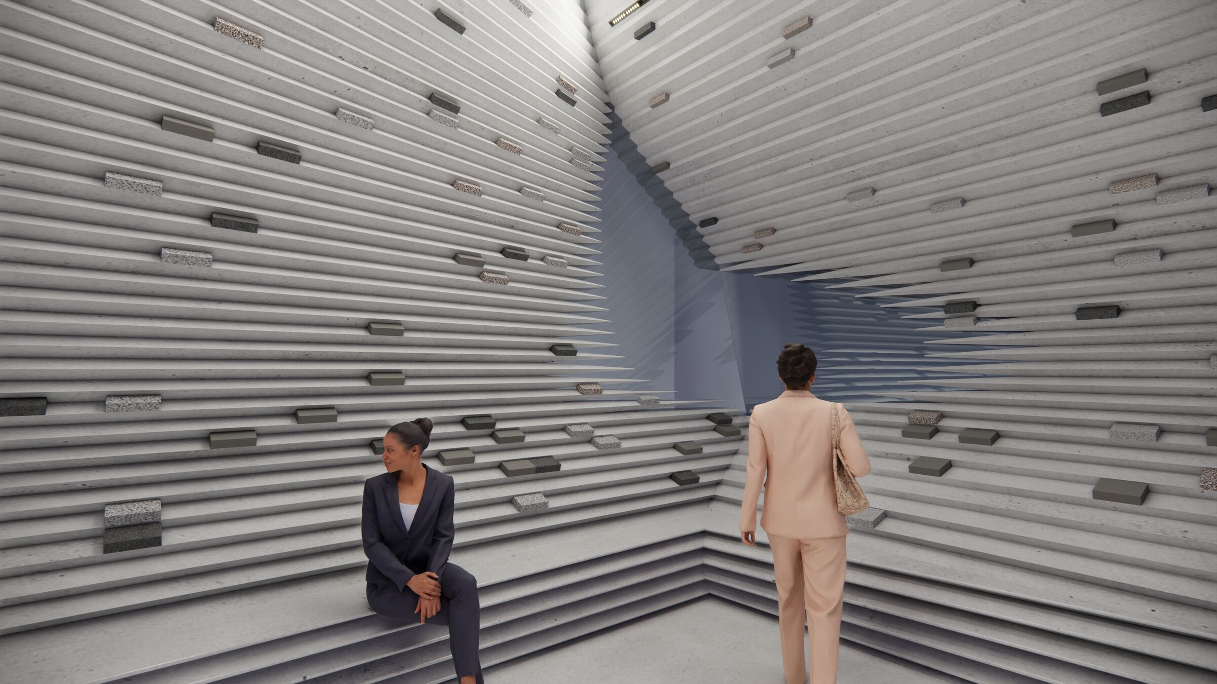 The exhibition shows the scene