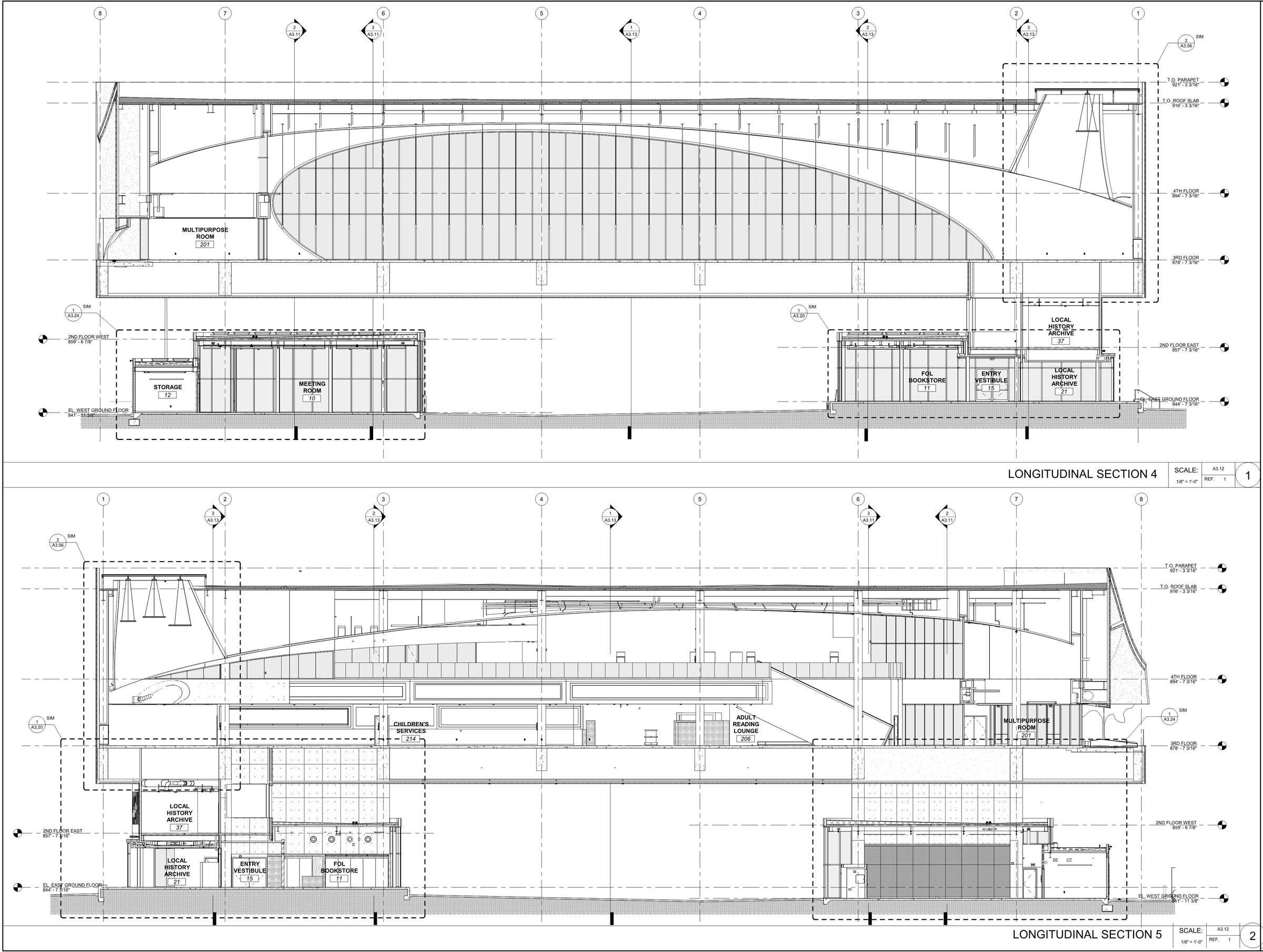 Longitudinal Sections 4 & 5