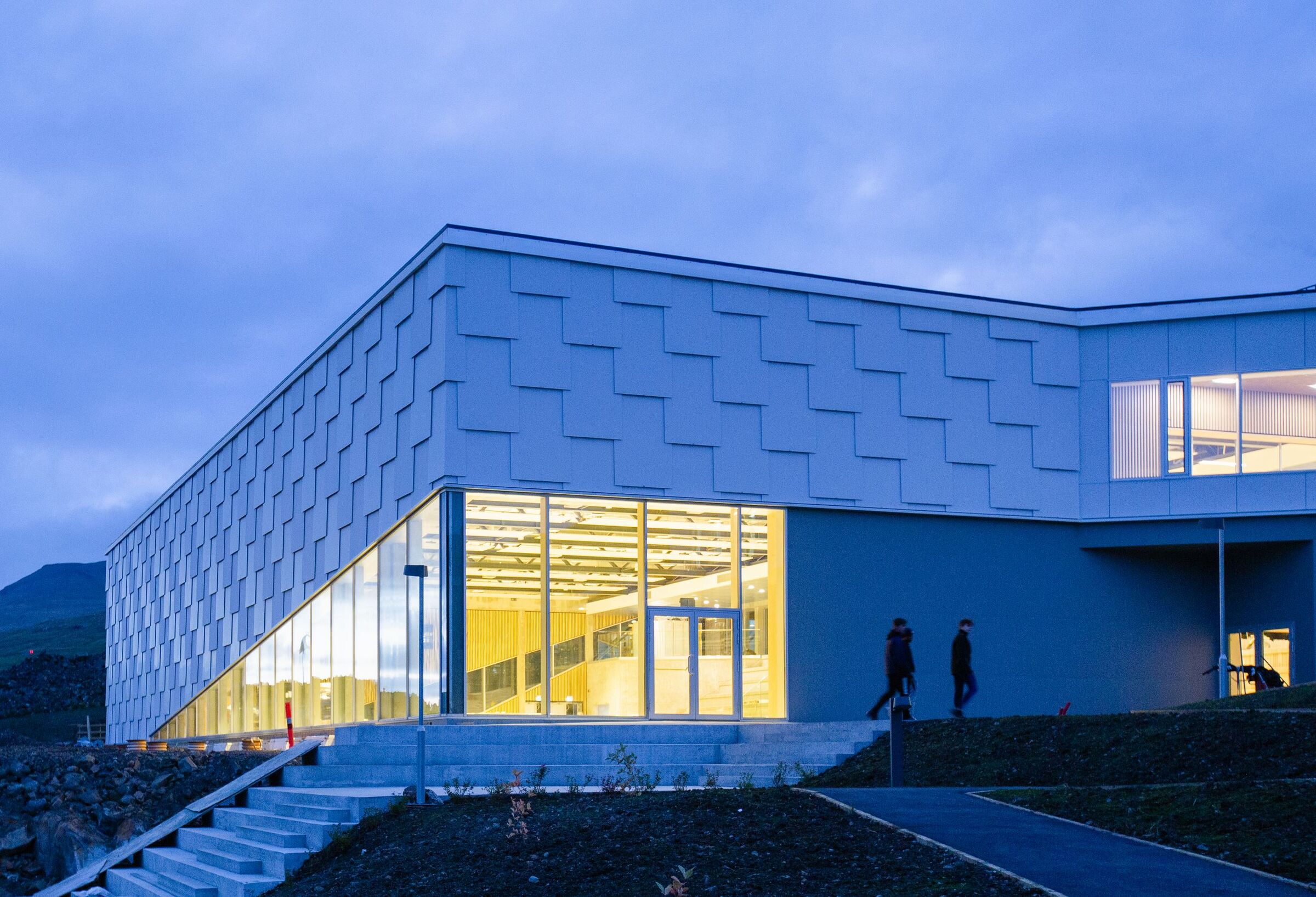 Stylish: the school building on the Faroe Islands bears a stylish and striking architectural design.