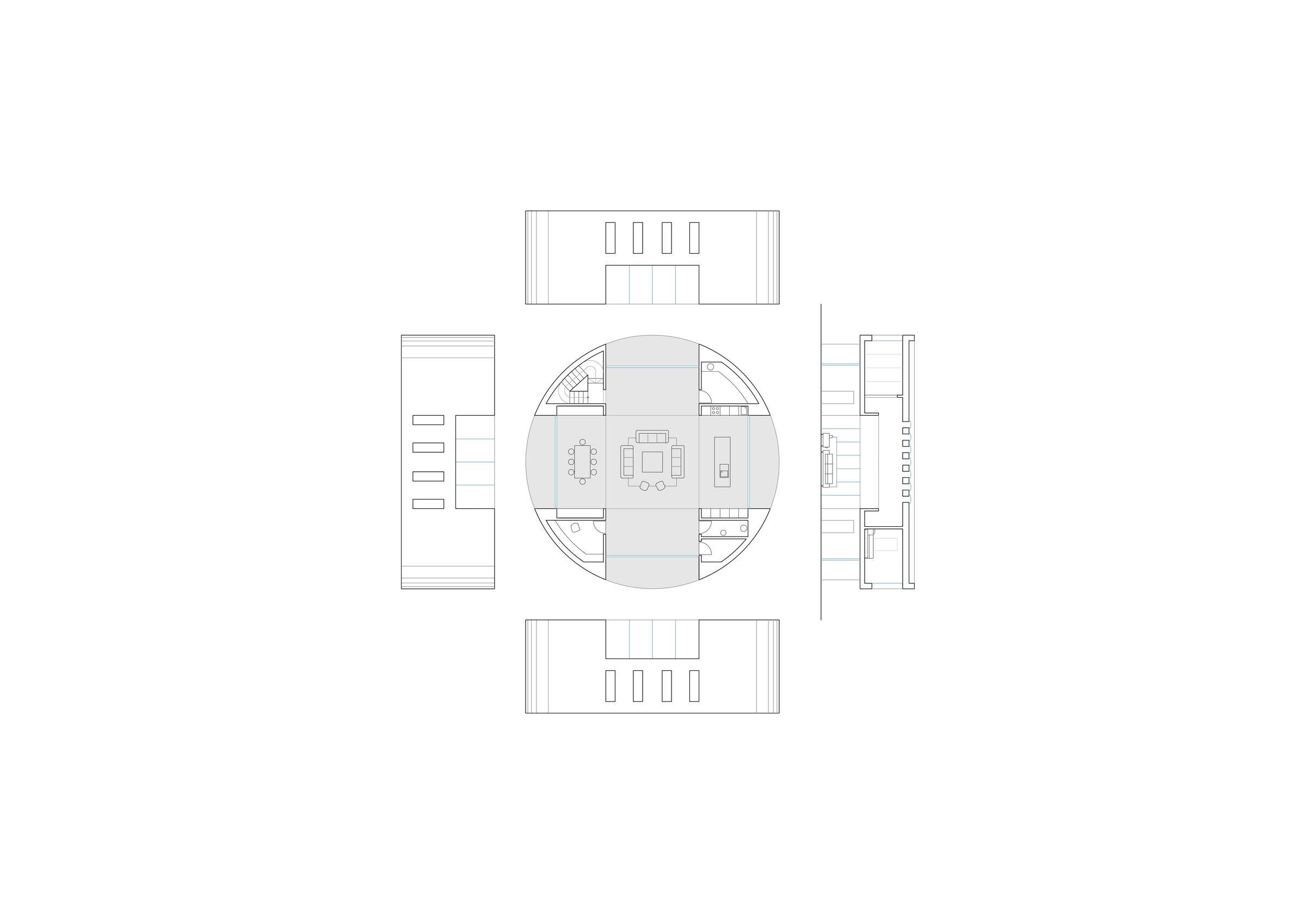 Floor plan I & elevations