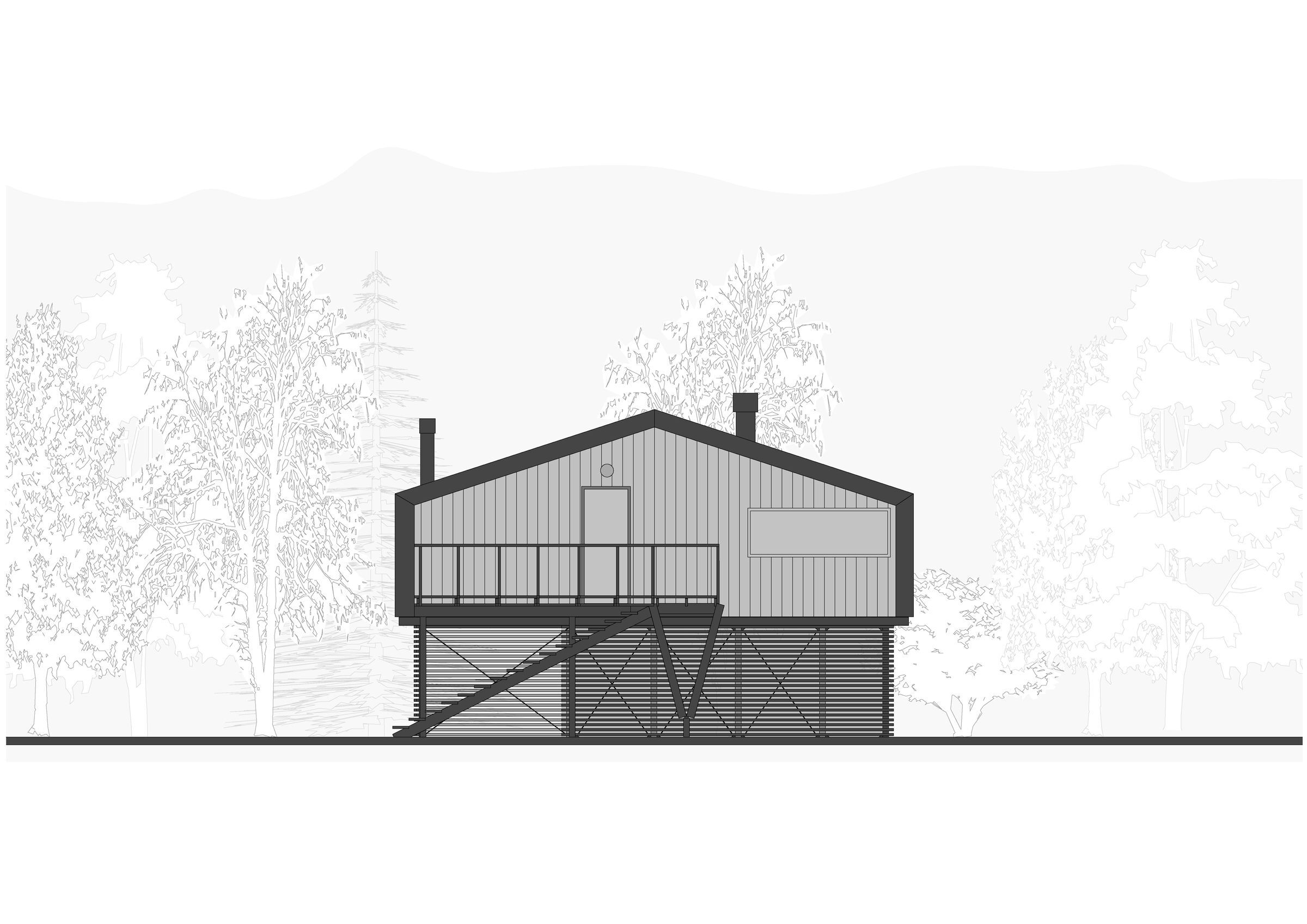 rear facade