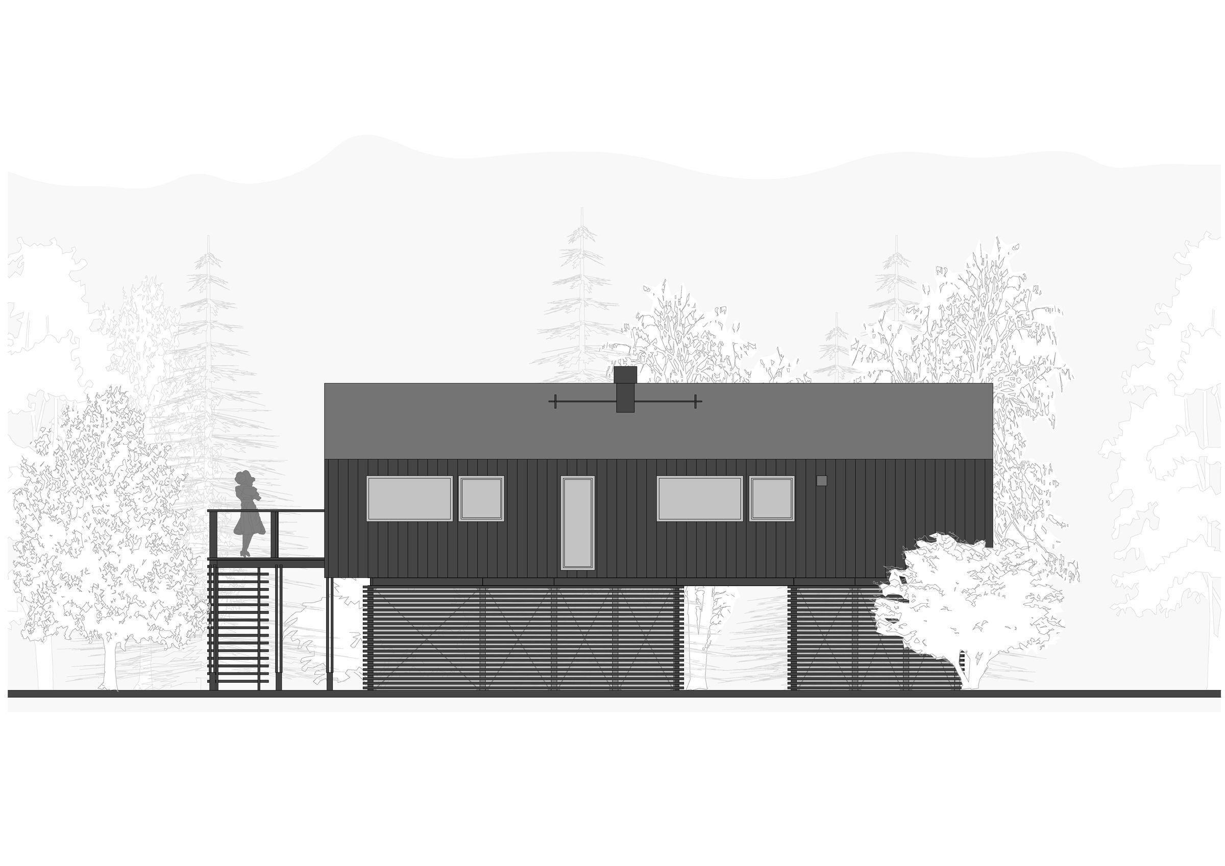 rear side facade