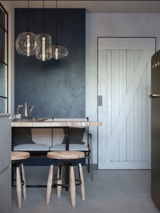 Conceptual design of a loft kitchen