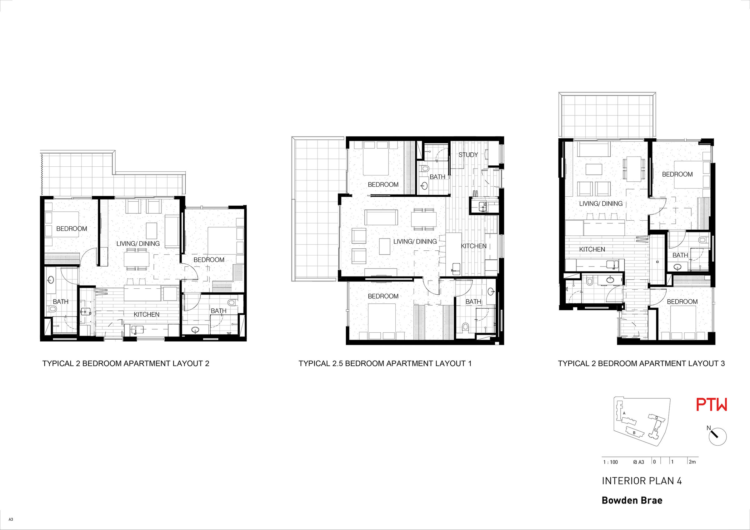 Typical 2 and 2.5 bedroom floorplan