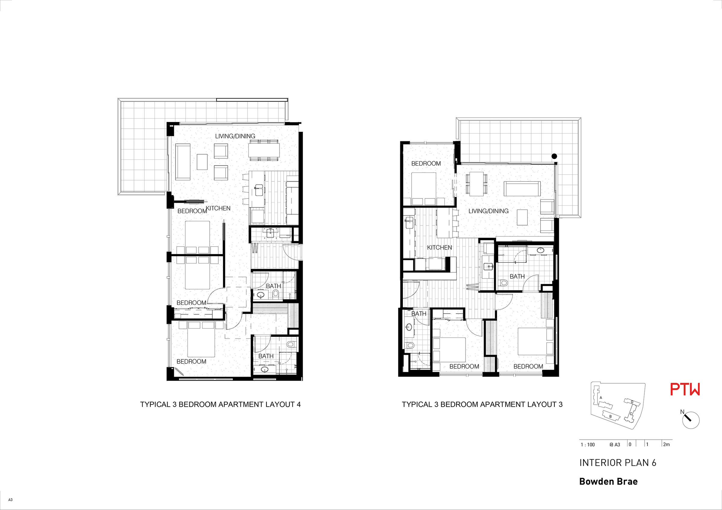 Typical 3 bedroom layout
