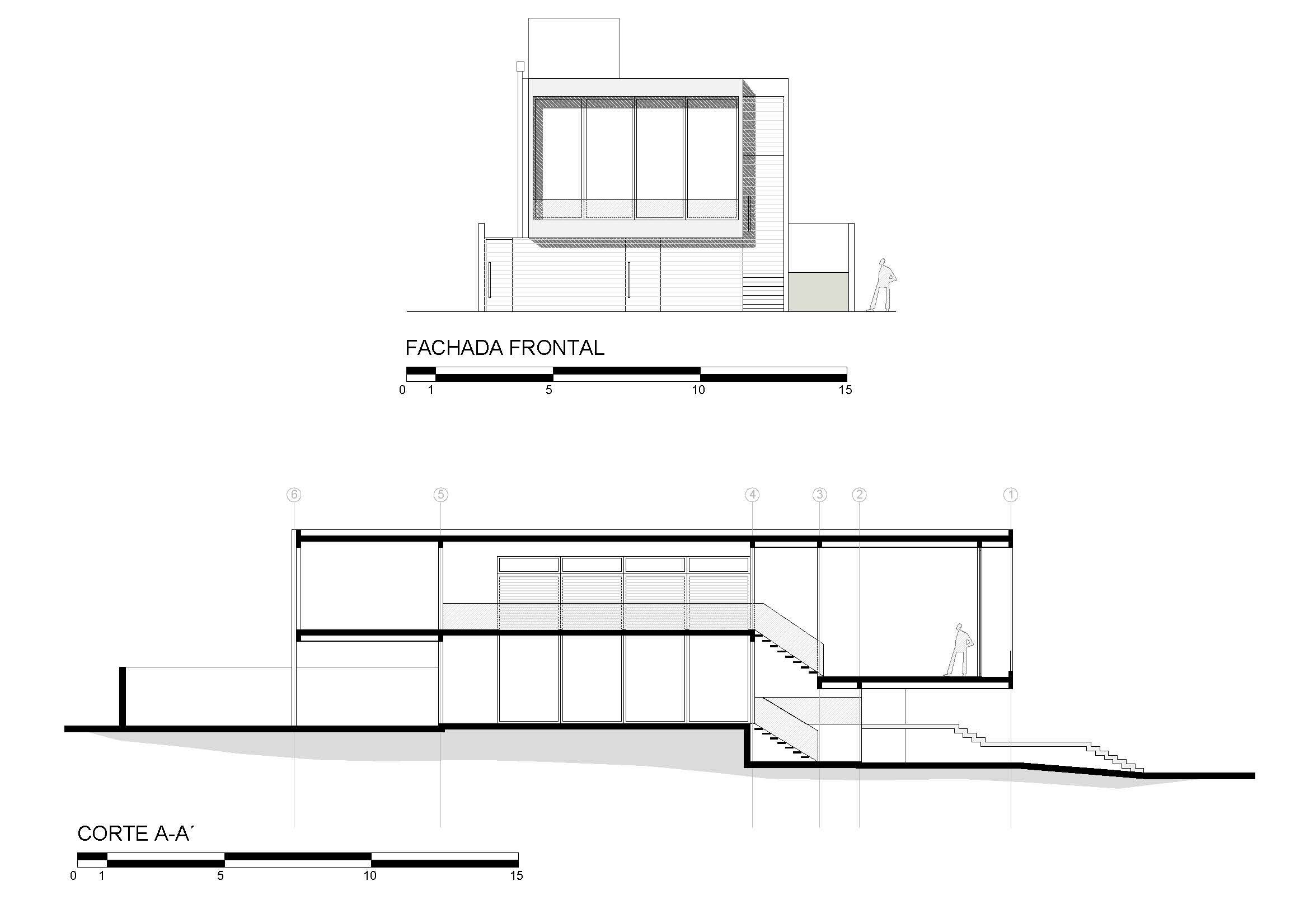 Section and Elevations